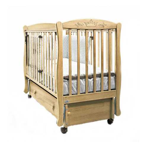Кровать Fiorellino Crown (Фиореллино Краун) маятник продольный на колесах 120*60 natur в Мария