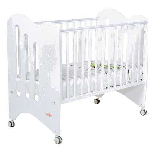 Papaloni кровать luna 120х60 белая в Мария