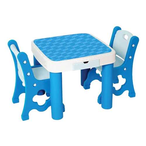 EDU PLAY Набор Стол+стул голубой (60х60х52h) (34x28x60h) в Мария