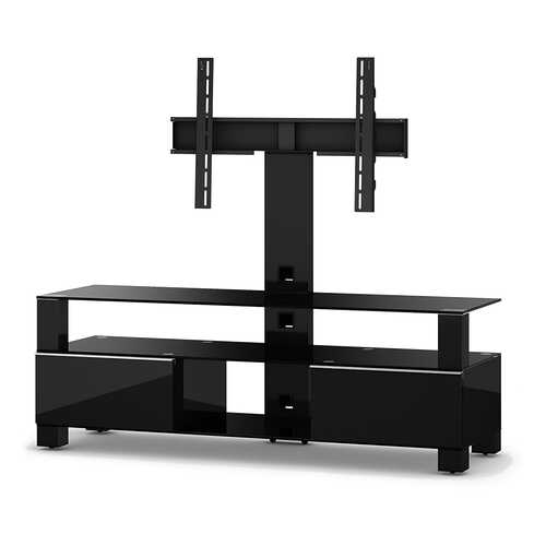 Тумба под телевизор приставная SONOROUS MD 8143-B-HBLK-BLK 140х44х121 см, черный в Мария