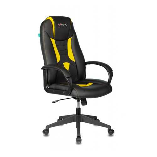 Кресло игровое Бюрократ VIKING-8N/BL-YELL черный/желтый искусственная кожа в Мария