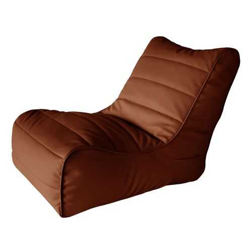 Кресло бескаркасное Папа Пуф Soft Lounger Brown, размер XL, экокожа, коричневый в Мария