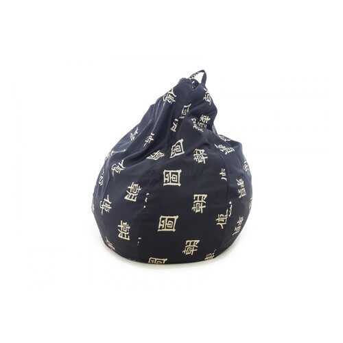 Кресло-мешок DreamBag Черный дракон II, размер XL, жаккард, черный с белым рисунком в Мария