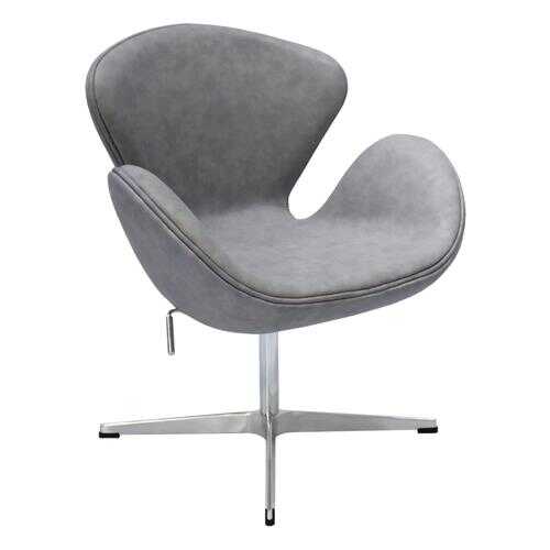 Кресло Bradex Home «SWAN CHAIR» светло-серый матовый с эффектом состаренная кожа в Мария