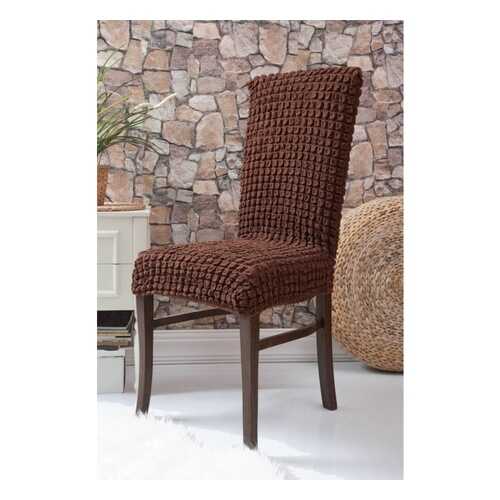 Чехол на стул без оборки Venera Chair, темно-коричневый, 1 предмет в Мария