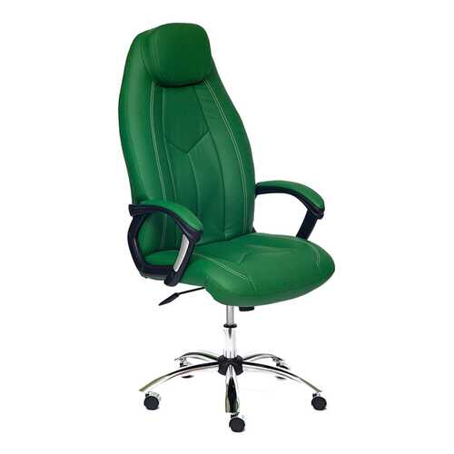 Кресло руководителя TetChair Boss, зеленый/хром в Мария