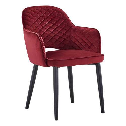 Стул STOOL GROUP Венера диамант MC16-2YS LEGS BLACK HLR-38 бордовый ромб, черный матовый в Мария